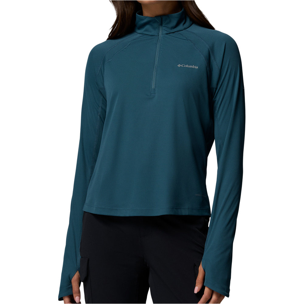 Columbia forro polar mujer Stealth Spring LS Half Zip Tee vista frontal