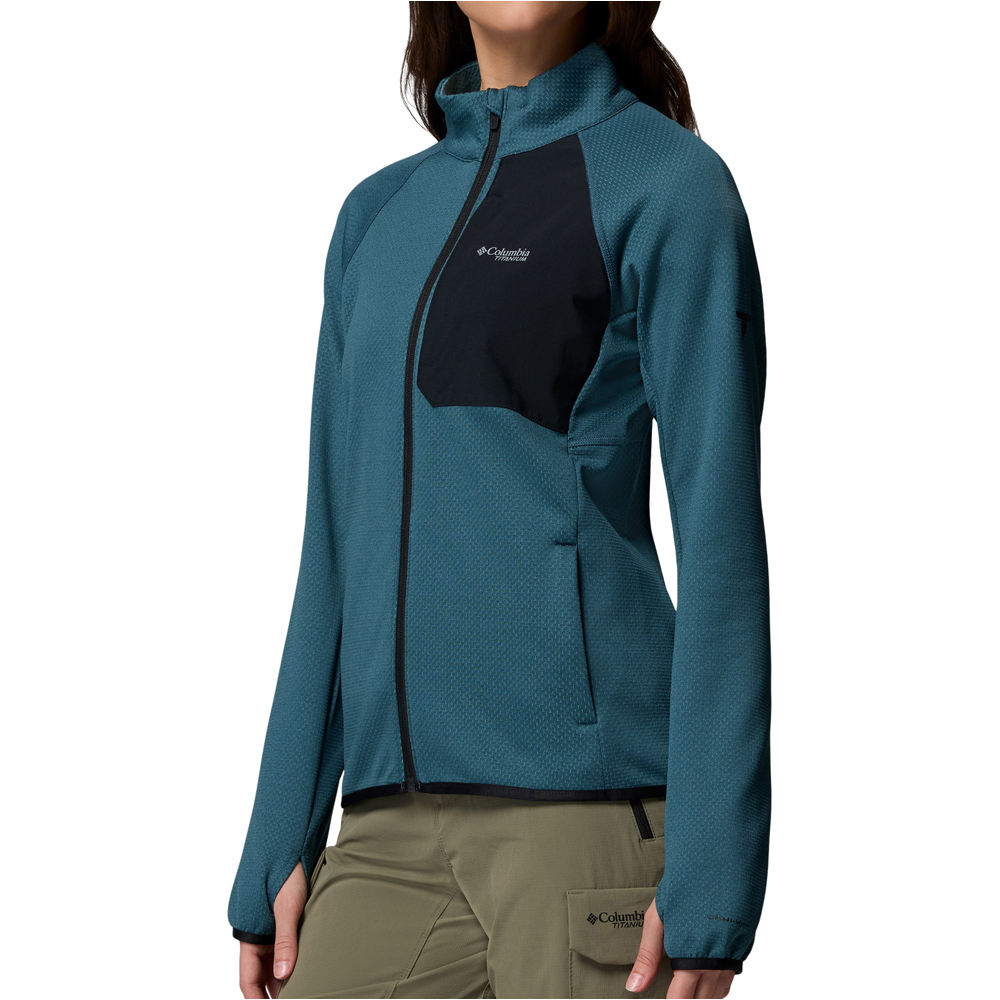 Columbia forro polar mujer Triple Canyon Grid Fleece FZ vista detalle