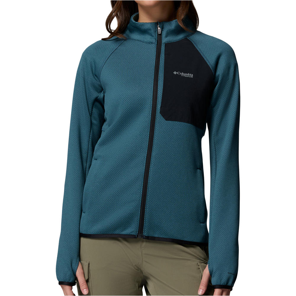 Columbia forro polar mujer Triple Canyon Grid Fleece FZ vista frontal