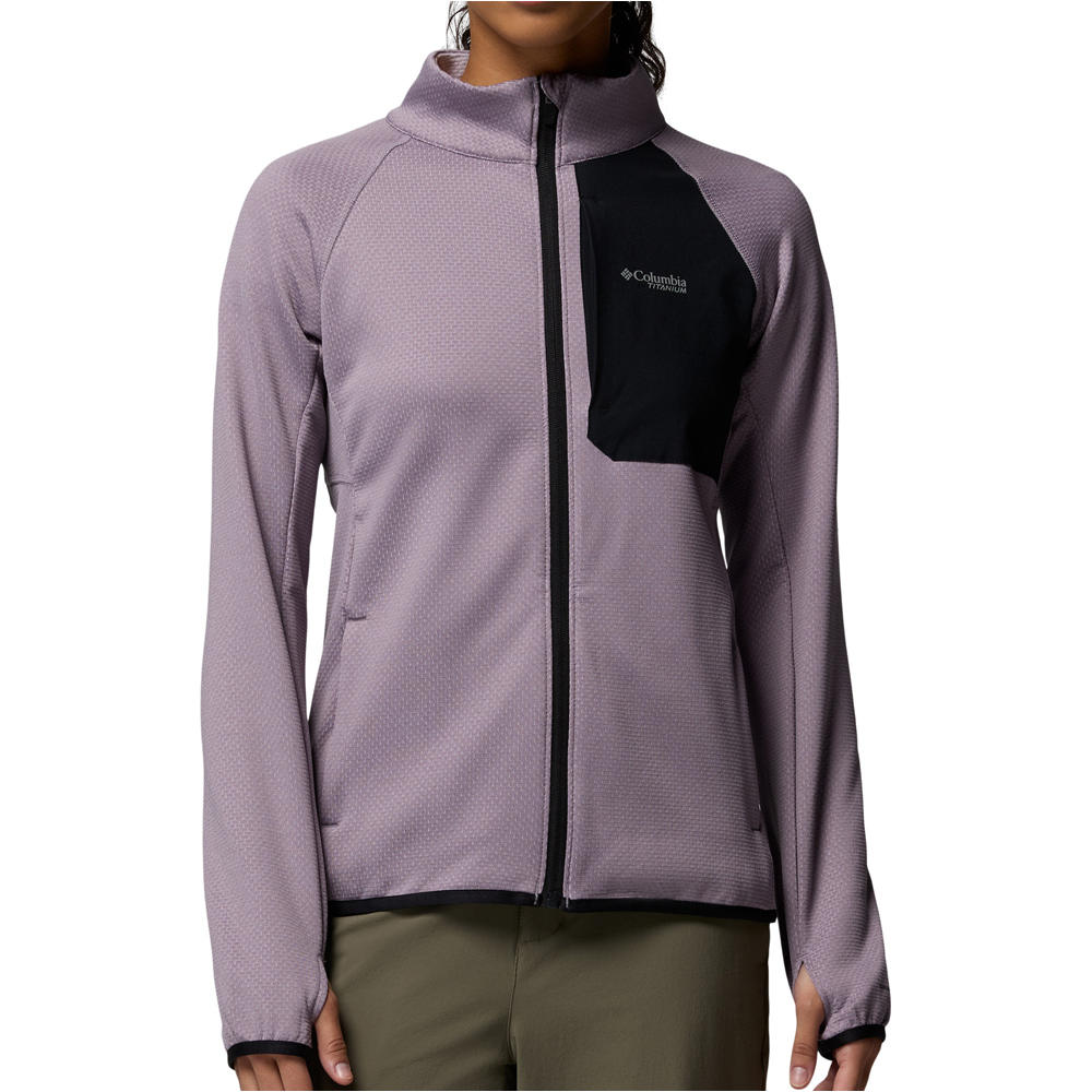 Columbia forro polar mujer Triple Canyon Grid Fleece FZ vista frontal