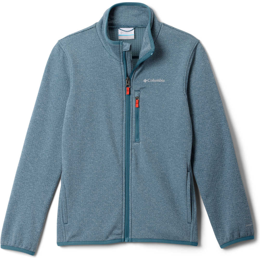 Columbia forro polar niño Essential Hike Grid Fleece Full Zip vista frontal