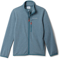 Columbia forro polar niño Essential Hike Grid Fleece Full Zip vista frontal