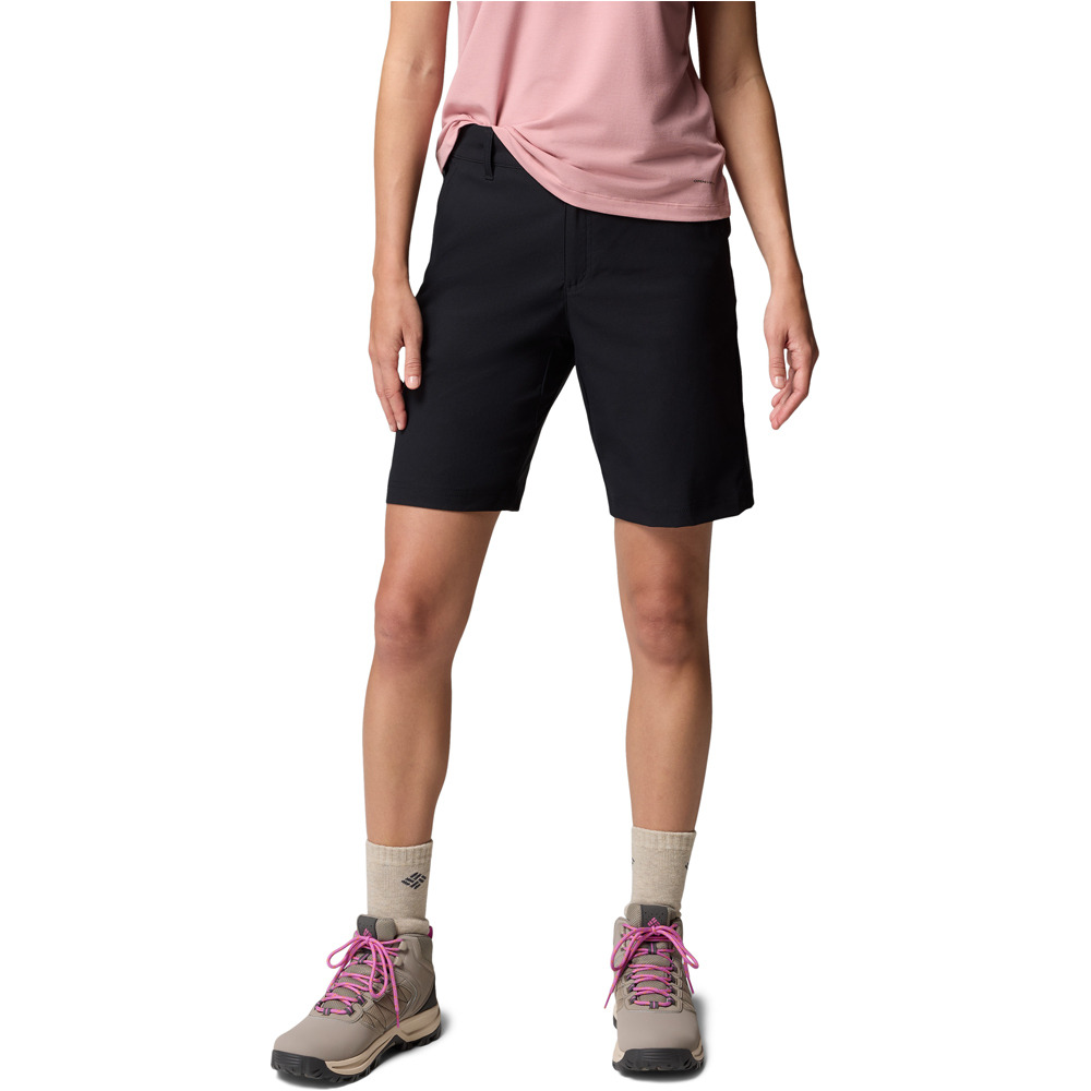Columbia pantalón corto montaña mujer Leslie Falls  Long Short II vista frontal