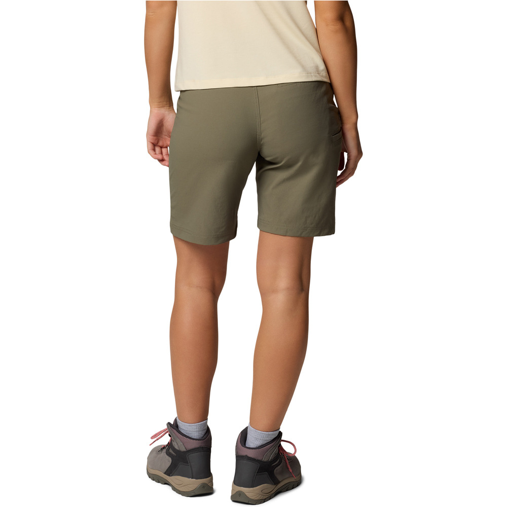 Columbia pantalón corto montaña mujer Leslie Falls Long Short II vista trasera