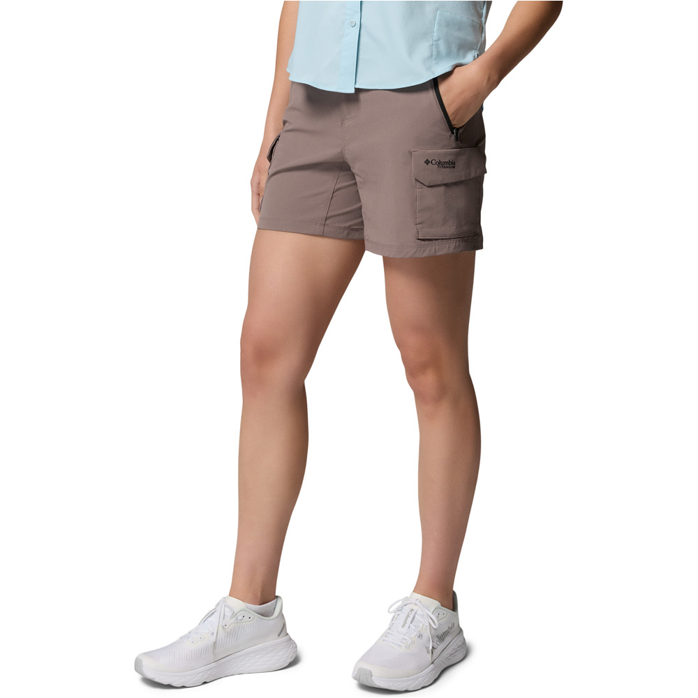 Columbia pantalón corto montaña mujer Silver Ridge Elite Short vista detalle