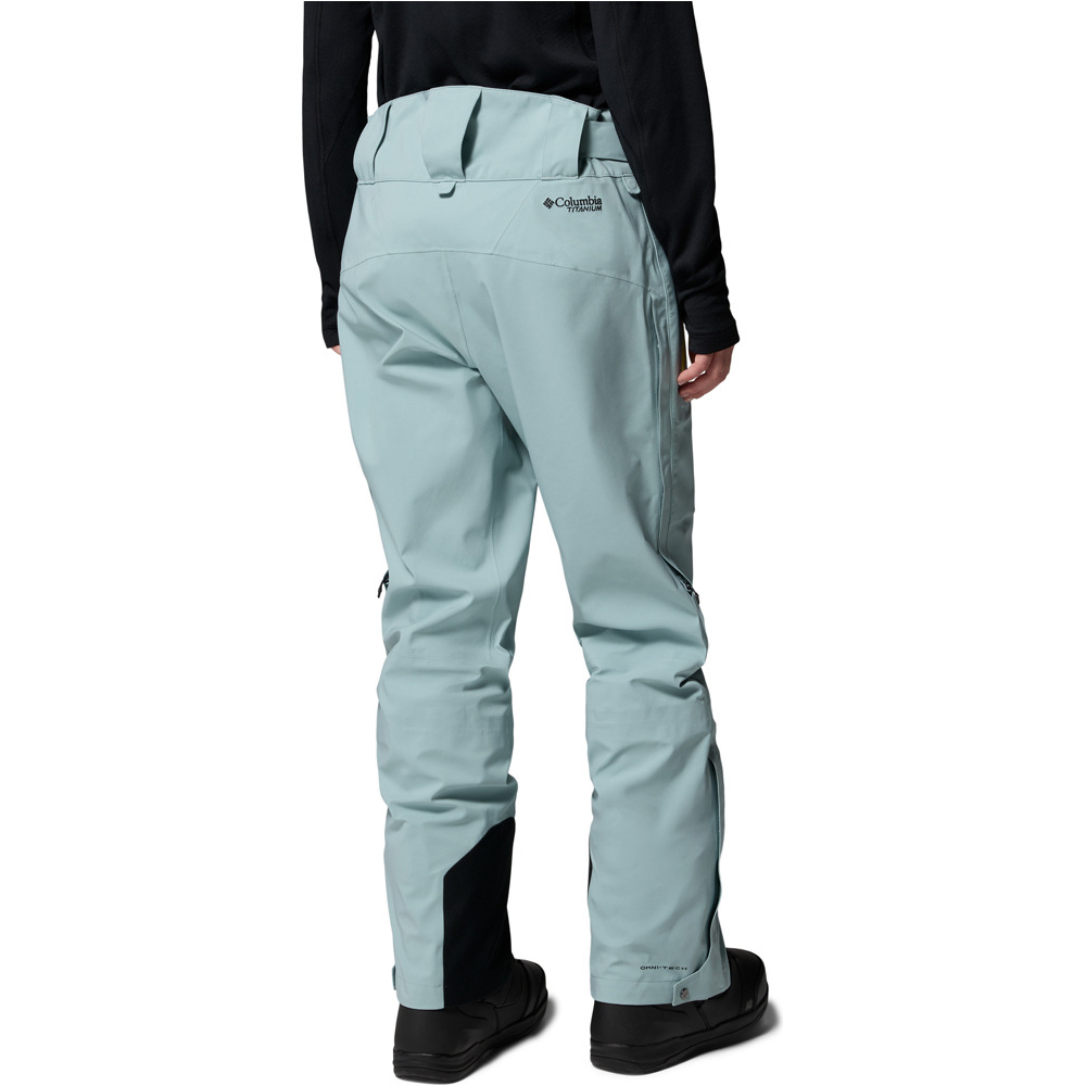 Columbia pantalón impermeable mujer Platinum Peak II 3L Pant vista trasera