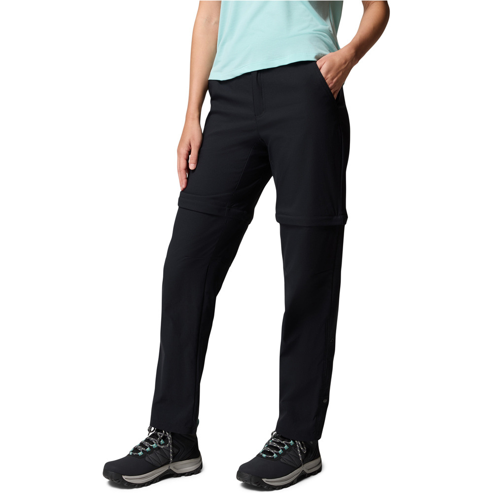 Columbia pantalón montaña mujer Leslie Falls Convertible Pant vista detalle