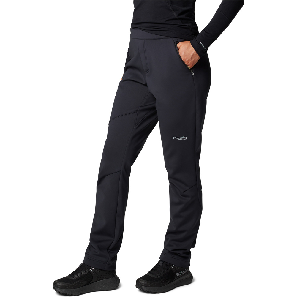 Columbia pantalón montaña mujer Vast Canyon High-Rise Softshell Pant vista detalle