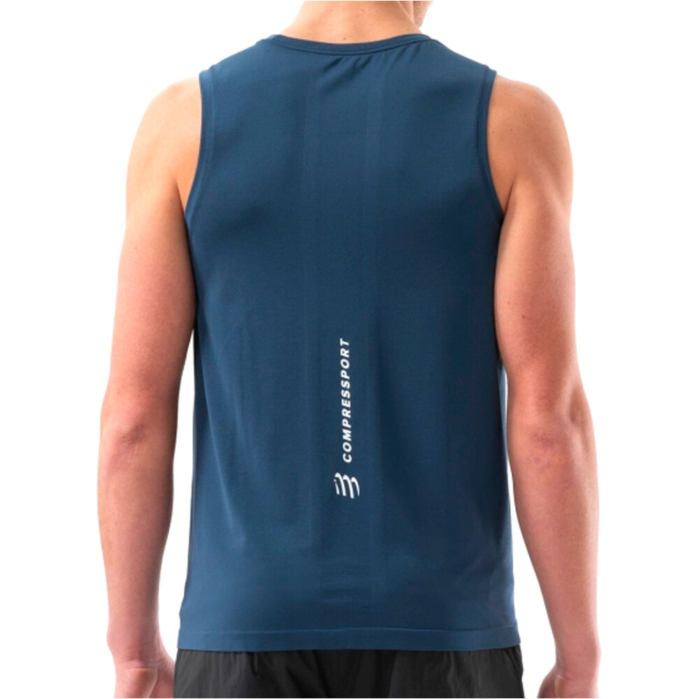 Compressport camisetas trail running tirantes hombre PERFORMANCE SINGLET M vista trasera