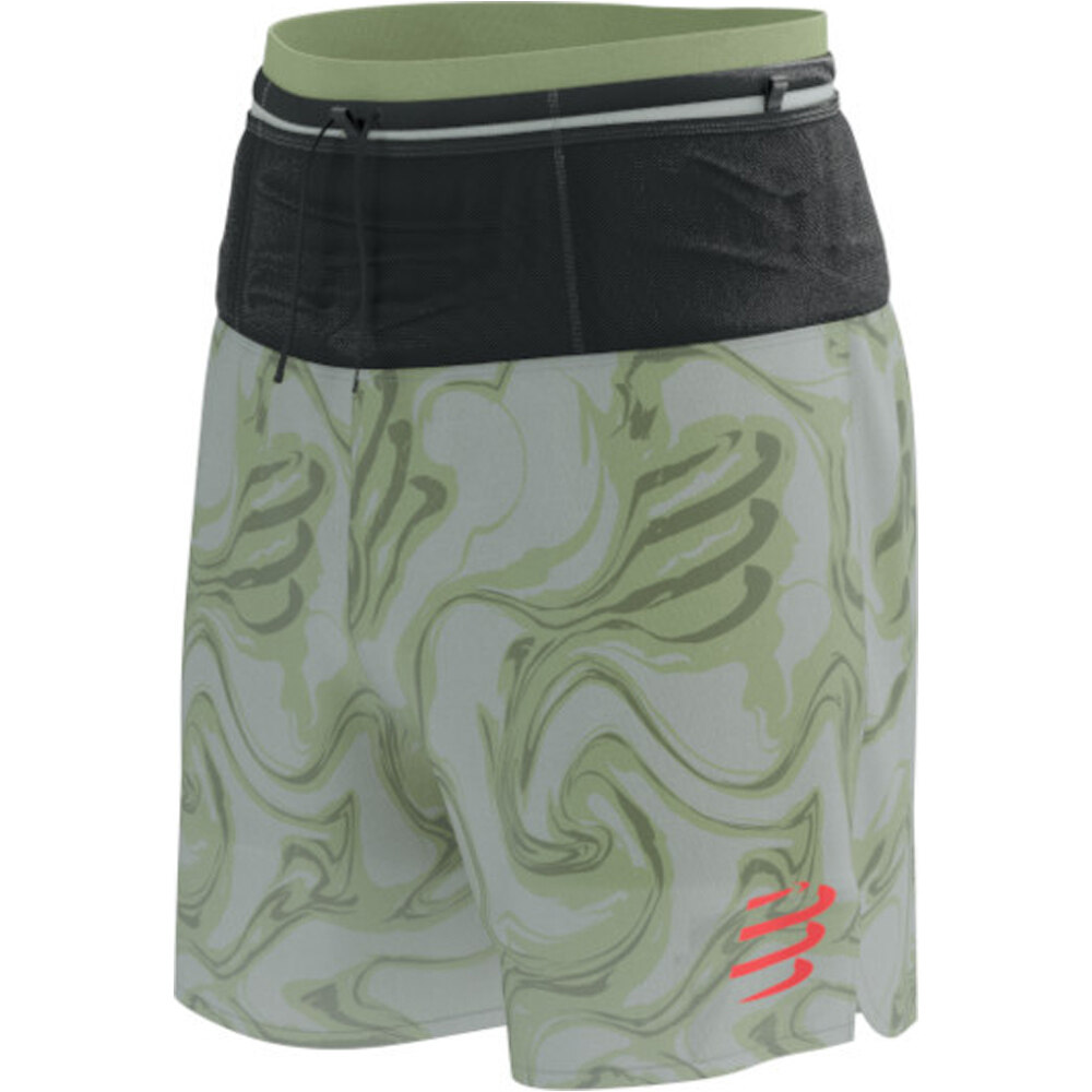 Compressport pantalón running hombre TRAIL RACING 2-IN-1 SHORT M vista frontal