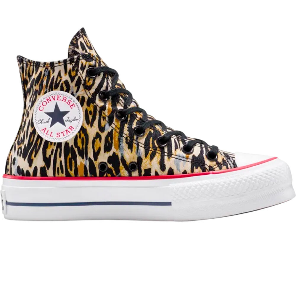 Converse zapatilla moda mujer WOMEN'S CONVERSE CHUCK TAYLOR ALL STAR LIFT PLATFORM LEOPARD lateral exterior