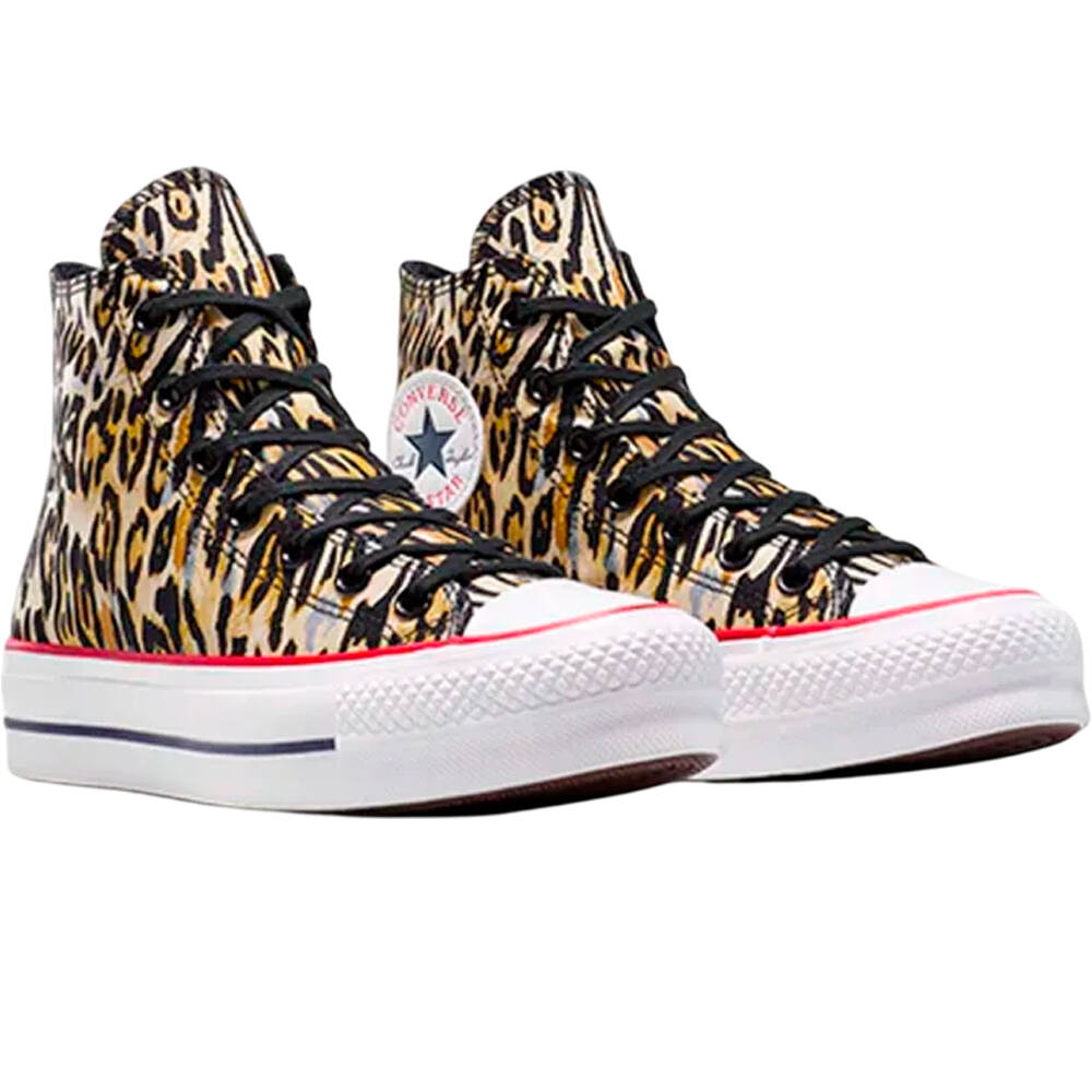 Converse zapatilla moda mujer WOMEN'S CONVERSE CHUCK TAYLOR ALL STAR LIFT PLATFORM LEOPARD lateral interior