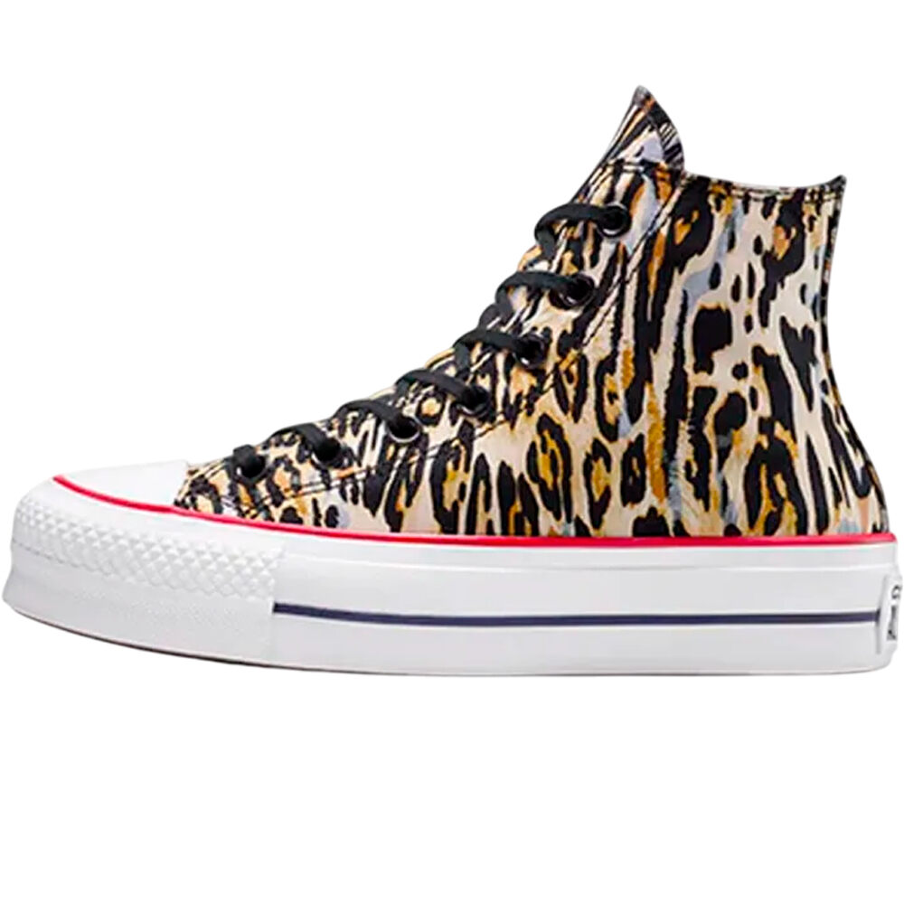 Converse zapatilla moda mujer WOMEN'S CONVERSE CHUCK TAYLOR ALL STAR LIFT PLATFORM LEOPARD vista trasera