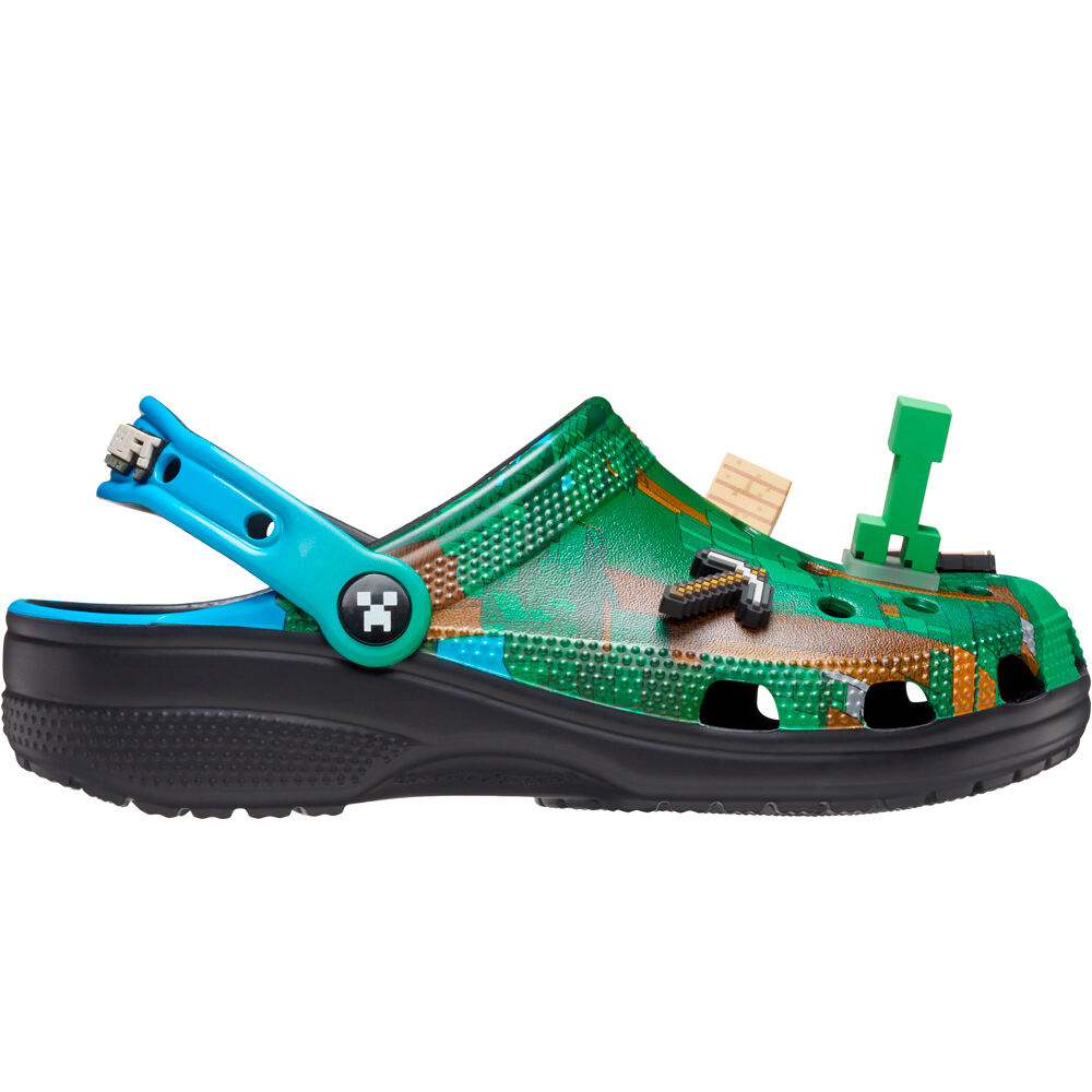 Crocs zueco hombre Minecraft Classic Clog U lateral exterior