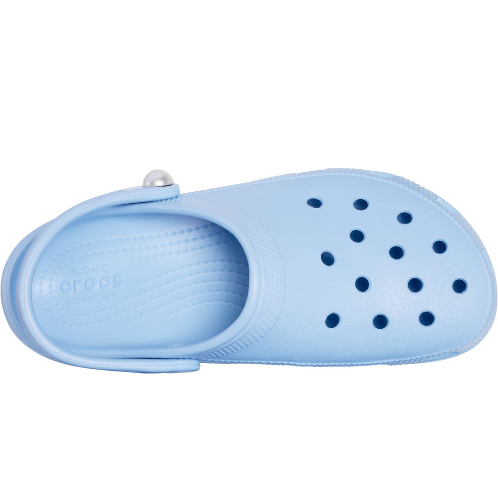 Crocs zueco mujer Classic Platform Pearl Clog W vista superior