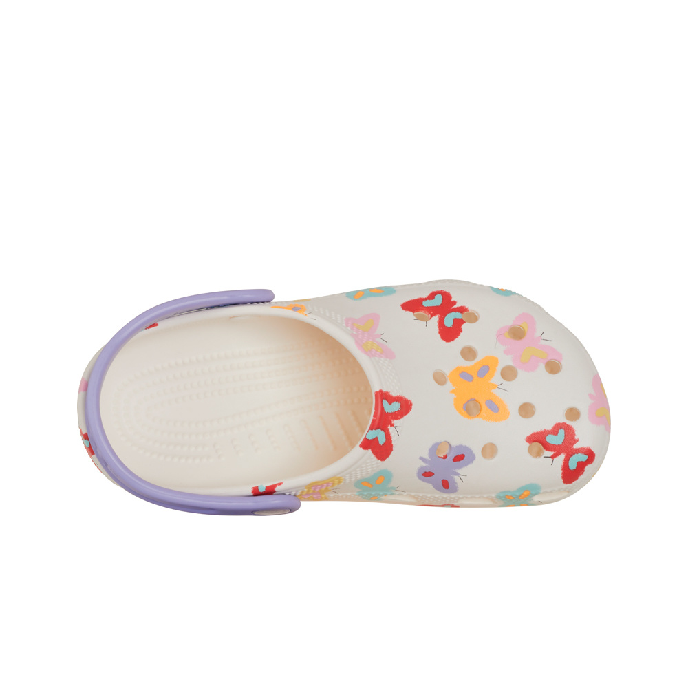 Crocs zueco niño Classic Butterfly Graphic Cg K lateral interior
