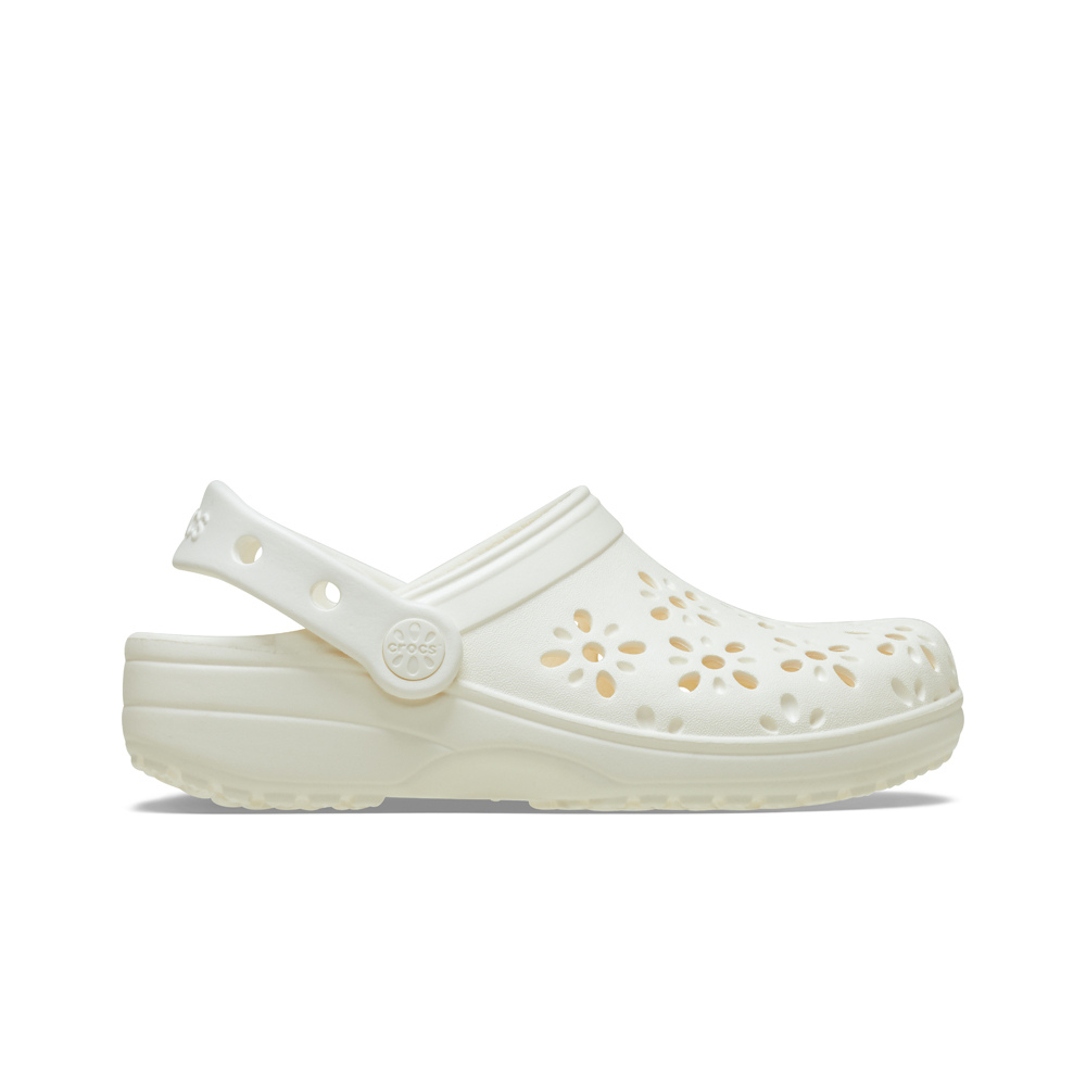 Crocs zueco niño Classic Floral Cut Out Clog T lateral exterior