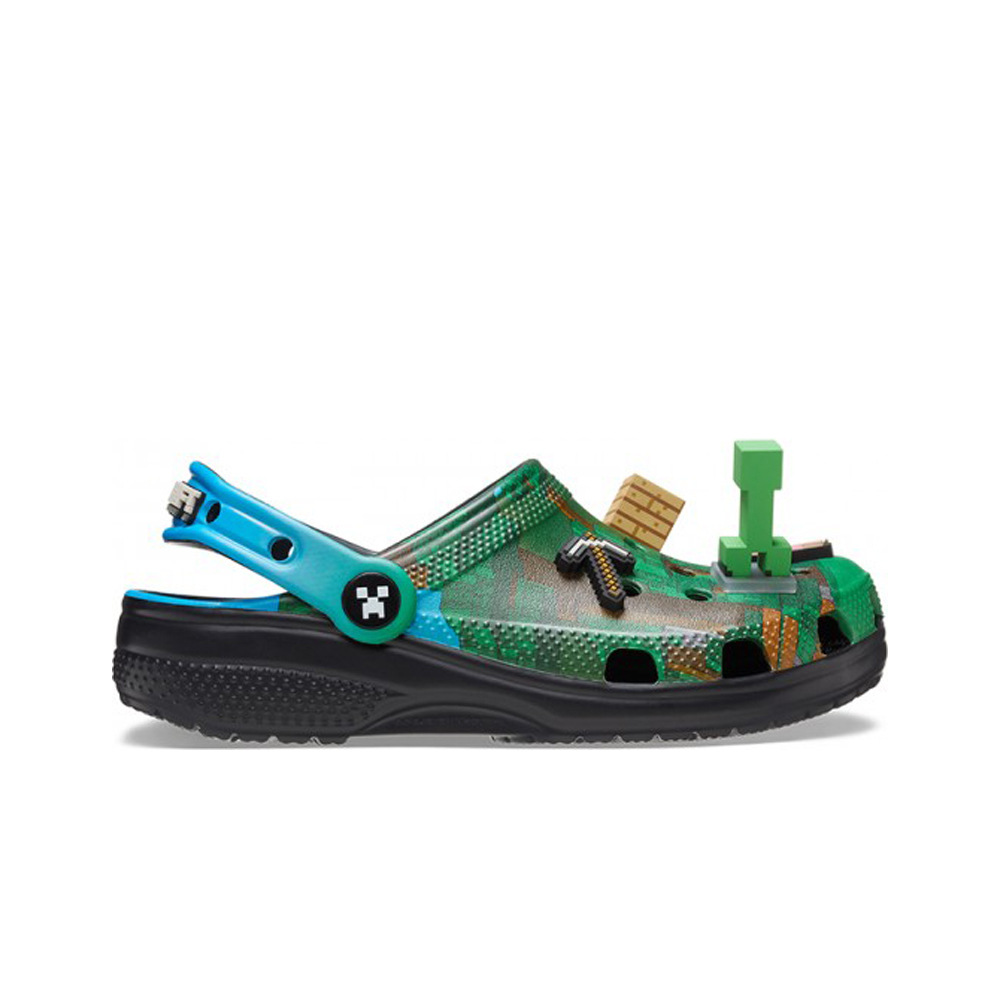 Crocs zueco niño Minecraft Classic Clog K lateral exterior