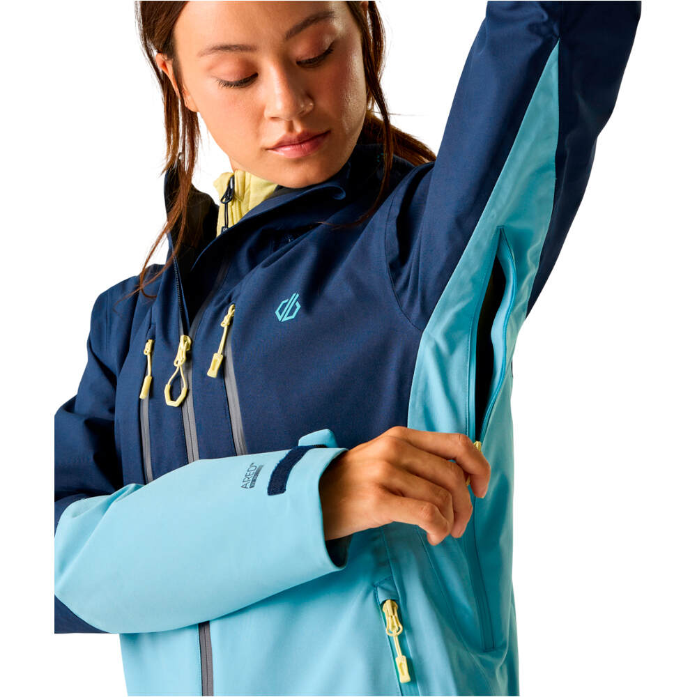 Dare2b chaqueta impermeable mujer DivergingIIJk vista detalle
