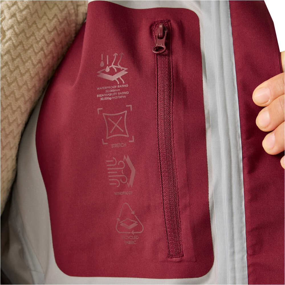 Dare2b chaqueta impermeable mujer Haik3LayerJk vista detalle