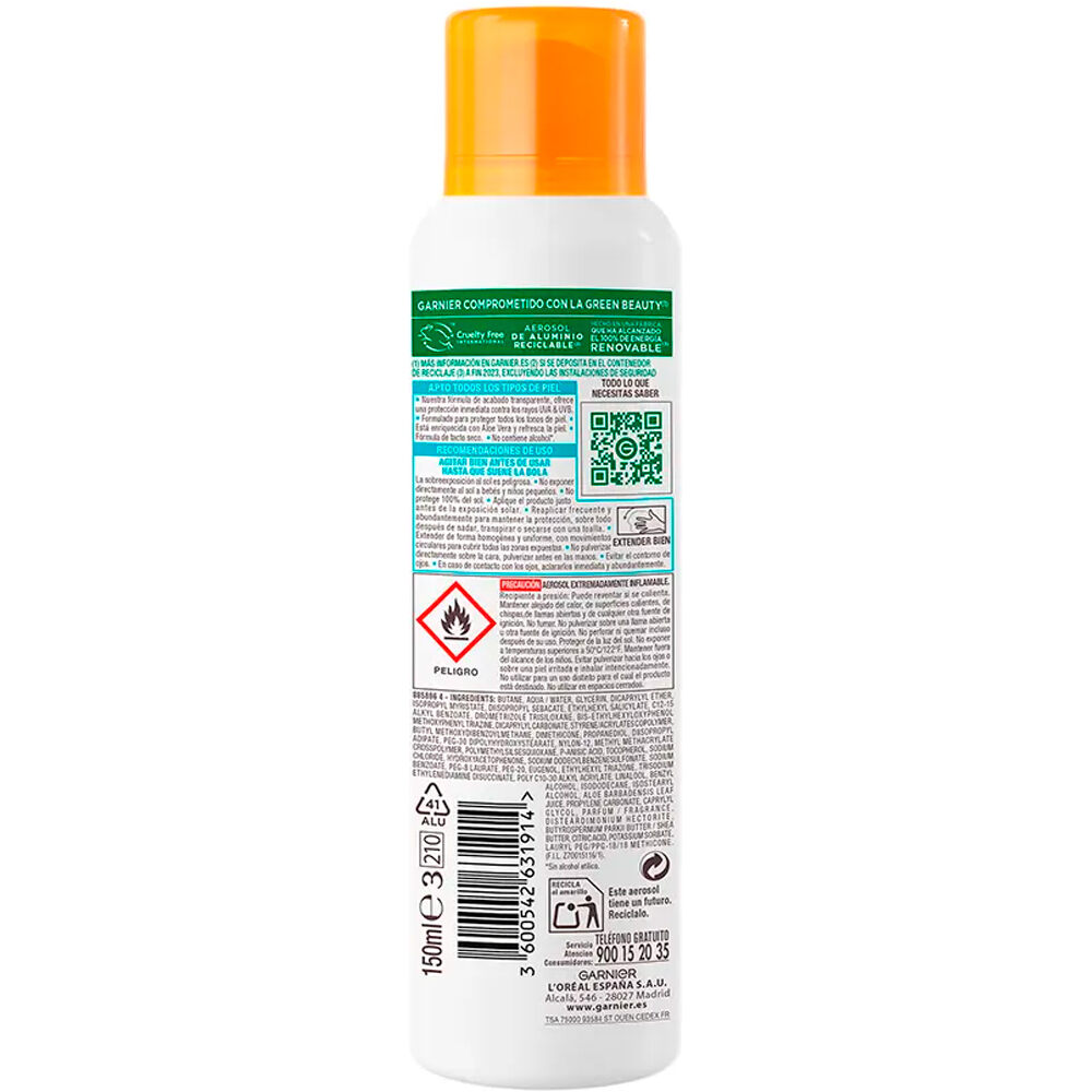 Delial protección solar corporal Invisible Protect Bruma alta proteccin SPF-30 con aloe ... 01