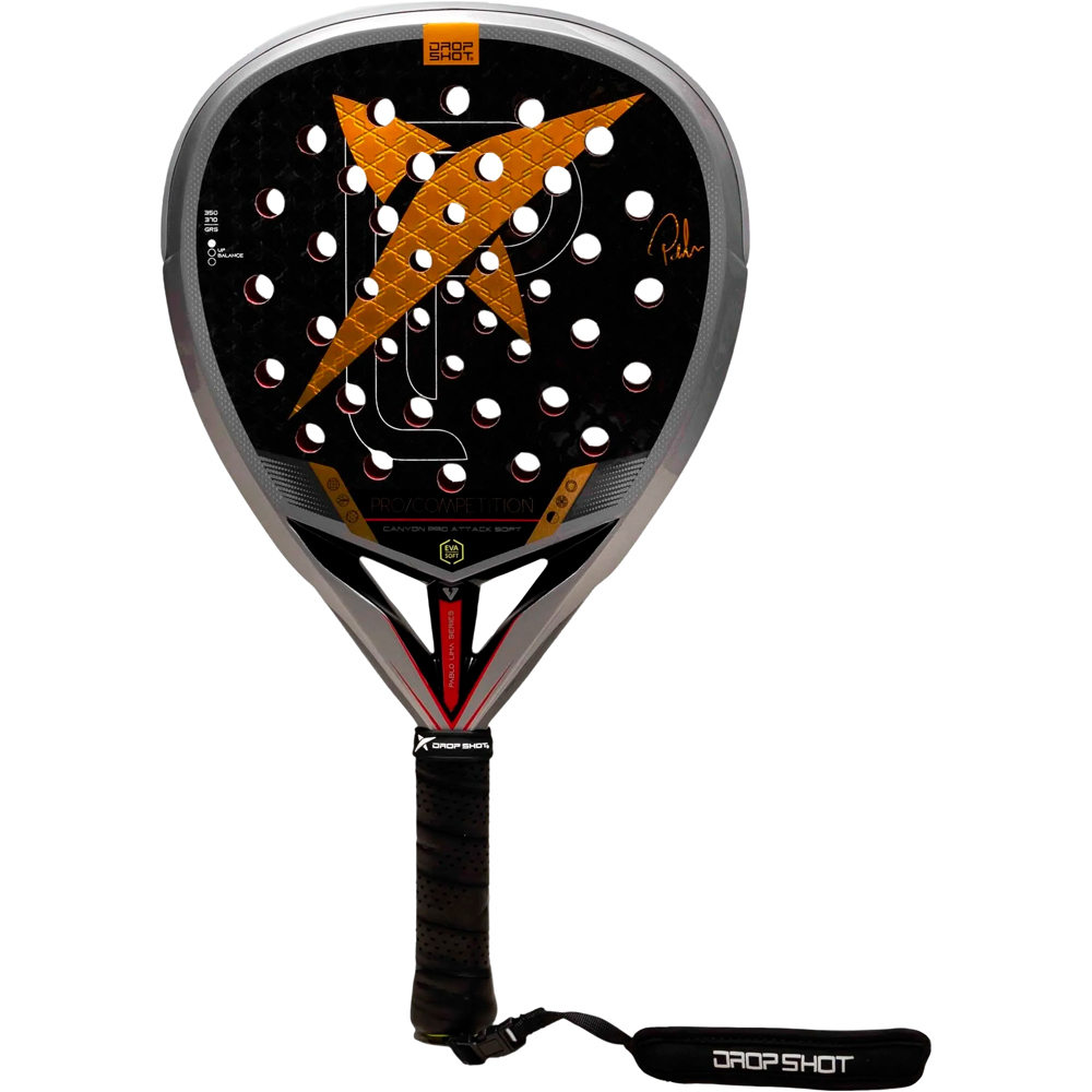 Dropshot pala pádel adulto PALA CANYON PRO ATTACK SOFT vista frontal