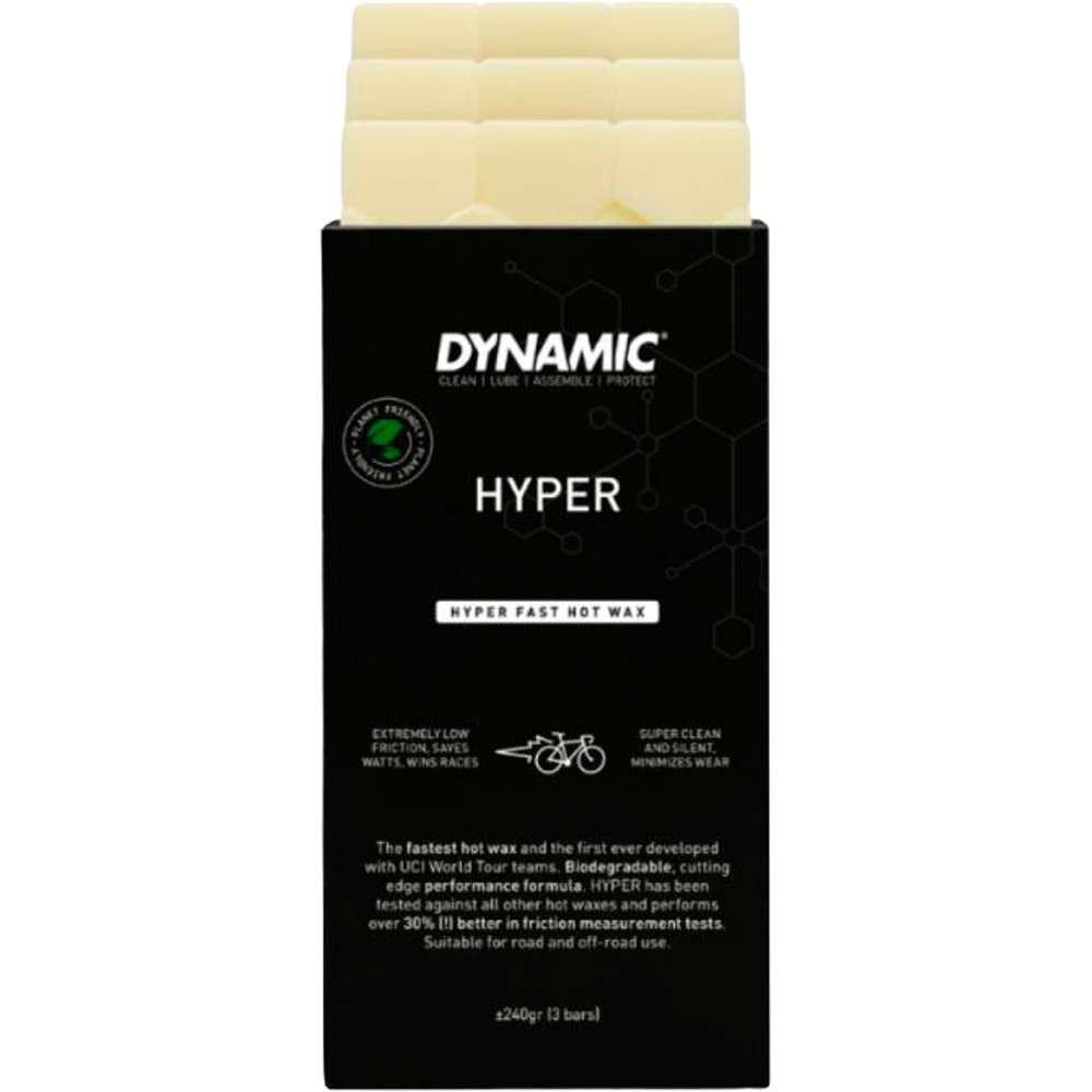 Dynamic aceites y lubricante bicicleta HYPER WAX 240 G. (CERA CALIENTE RAPIDA) vista frontal