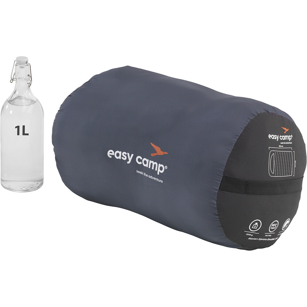 Easy Camp saco de dormir RAVEN SQUARE DOUBLE 5C 03