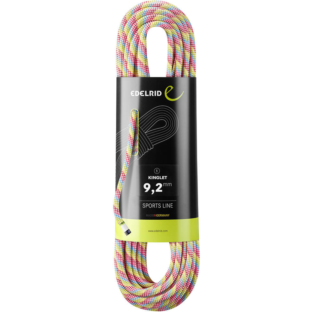 Edelrid cuerda escalada KINGLET 9,2 mm 80 m madeja CE vista frontal