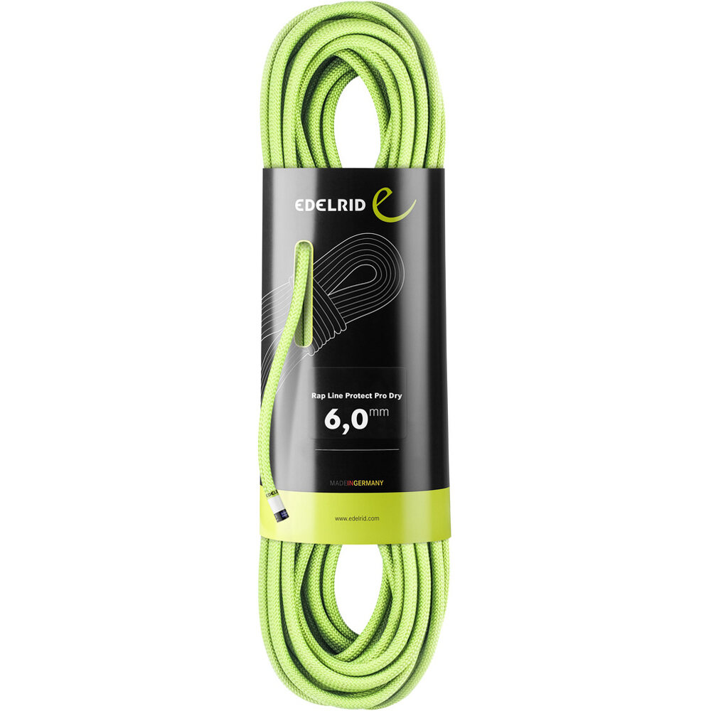 Edelrid cuerda escalada RAP LINE PROTECT PRO DRY 6 mm 30 m madej vista frontal