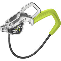 Edelrid express escalada MEGA JUL II asegurador doble cuerda CE vista frontal
