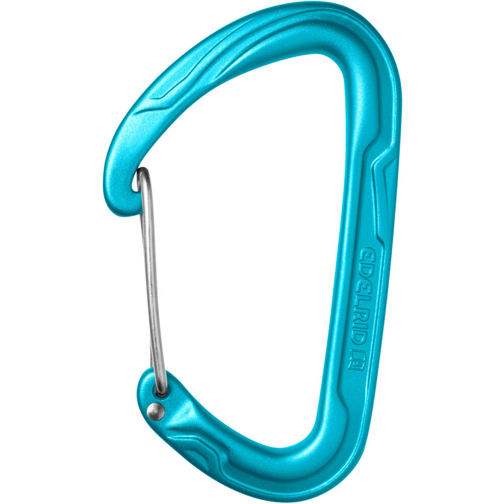Edelrid mosquetón escalada PURE WIRE III Icemint mosquetn CE vista frontal