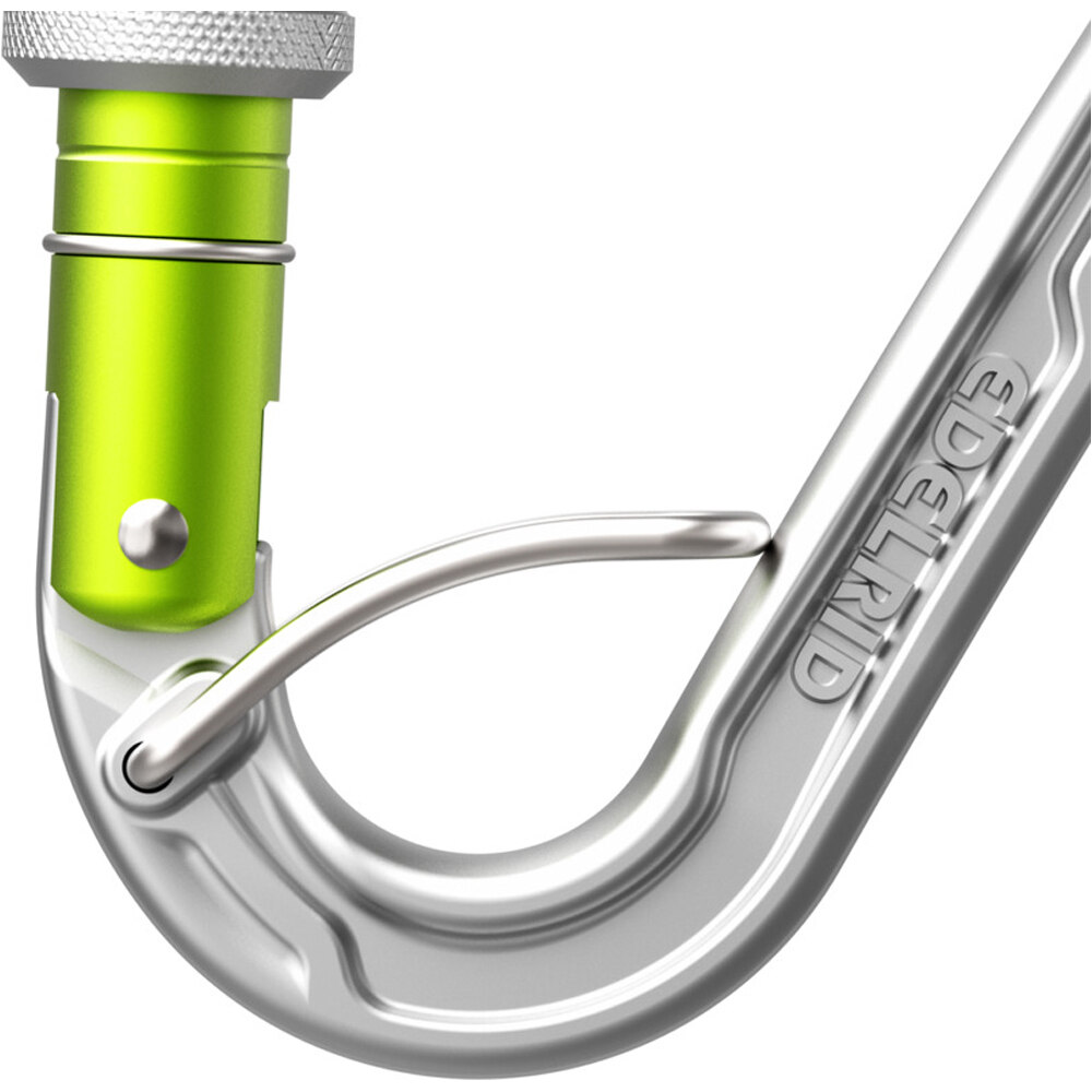 Edelrid mosquetón seguridad HMS STRIKE SCREW FG II Silver mosquetn CE 02