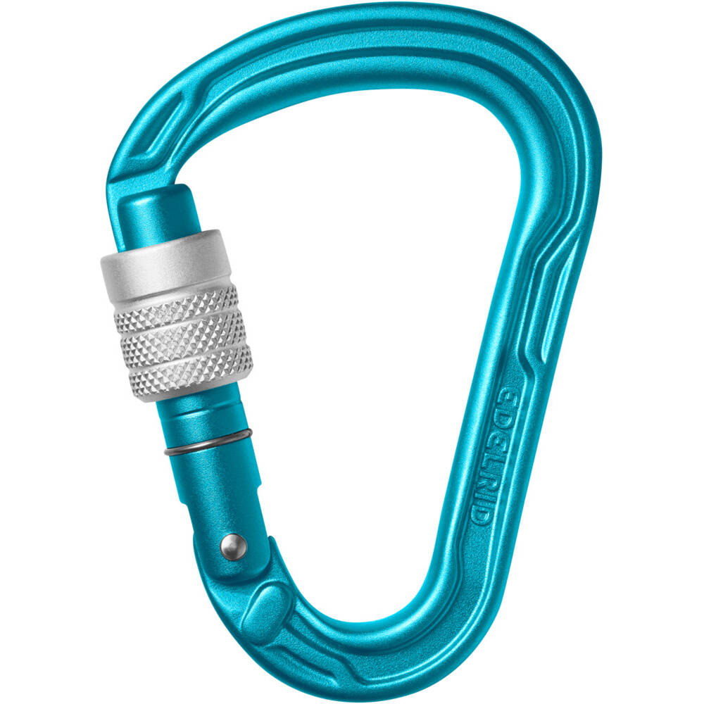 Edelrid mosquetón seguridad HMS STRIKE SCREW II Icemint mosquetn CE vista frontal