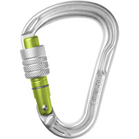 Edelrid mosquetón seguridad HMS STRIKE SCREW II Silver mosquetn CE vista frontal