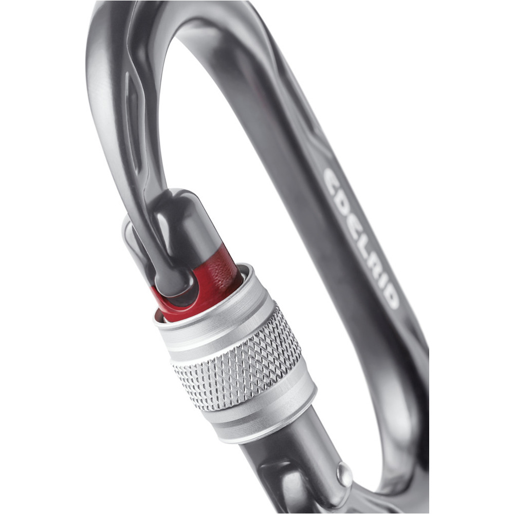 Edelrid mosquetón seguridad KIWI SCREW Anthracite mosquetn CE 01