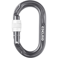 Edelrid mosquetón seguridad KIWI SCREW Anthracite mosquetn CE vista frontal