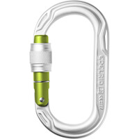 Edelrid mosquetón seguridad OVAL POWER 2500 SCREW Silver mosquetn CE vista frontal