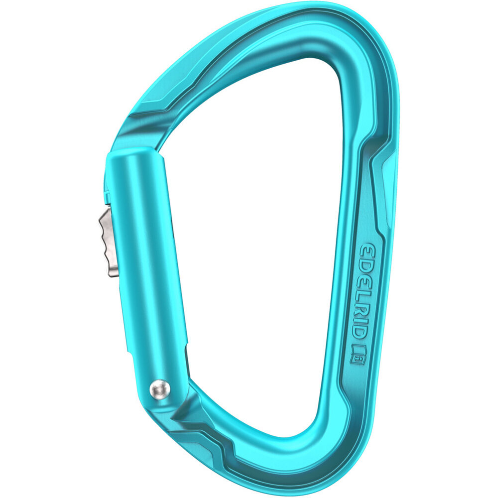 Edelrid mosquetón seguridad PURE SLIDER III Icemint mosquetn CE vista frontal