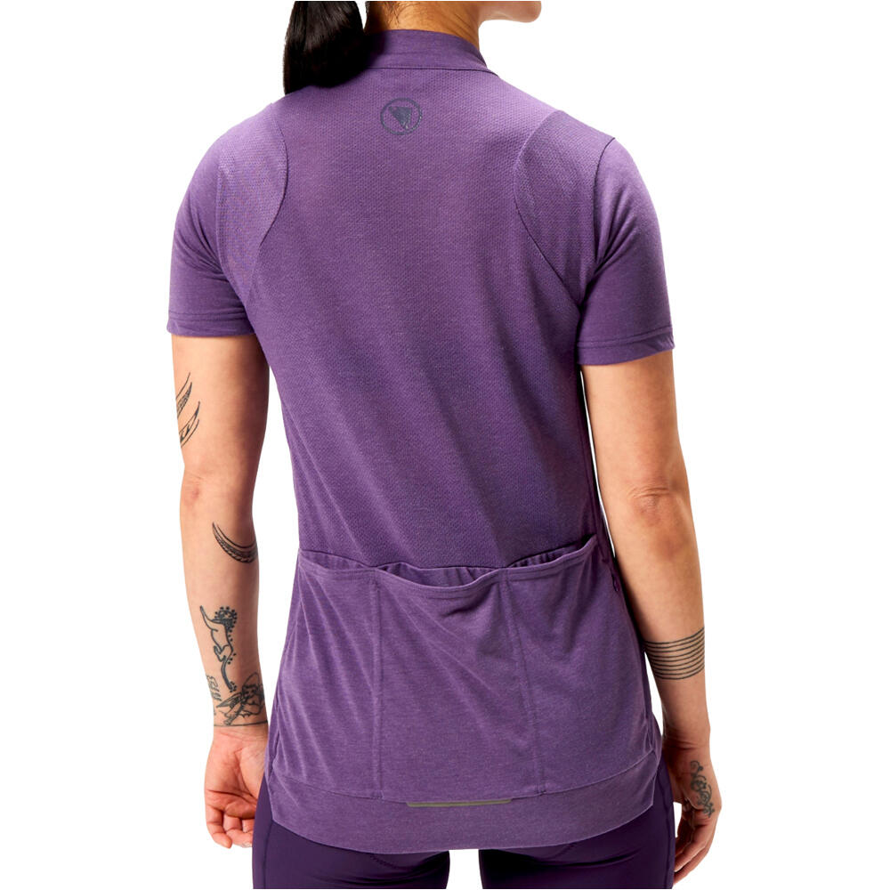 Endura maillot manga corta mujer Women's Loop S/S Zipped Jersey vista trasera