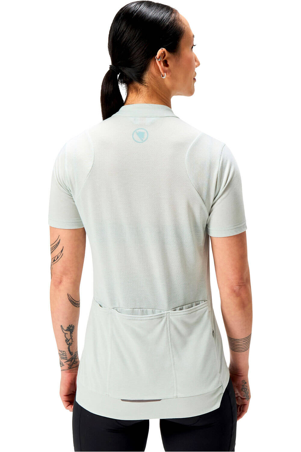 Endura maillot manga corta mujer Women's Loop S/S Zipped Jersey vista trasera
