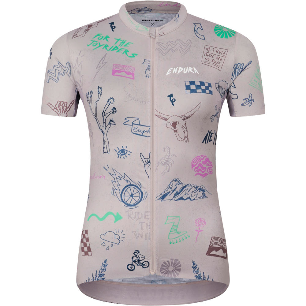 Endura maillot manga corta mujer Women's Pro SL S/S Print Jersey vista frontal