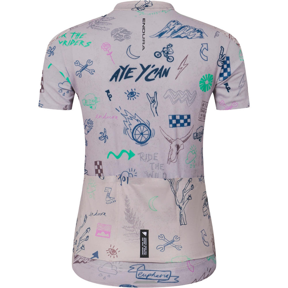 Endura maillot manga corta mujer Women's Pro SL S/S Print Jersey vista trasera