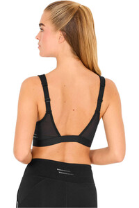 Endurance body running mujer Crystale W Zip Sports Bra vista trasera
