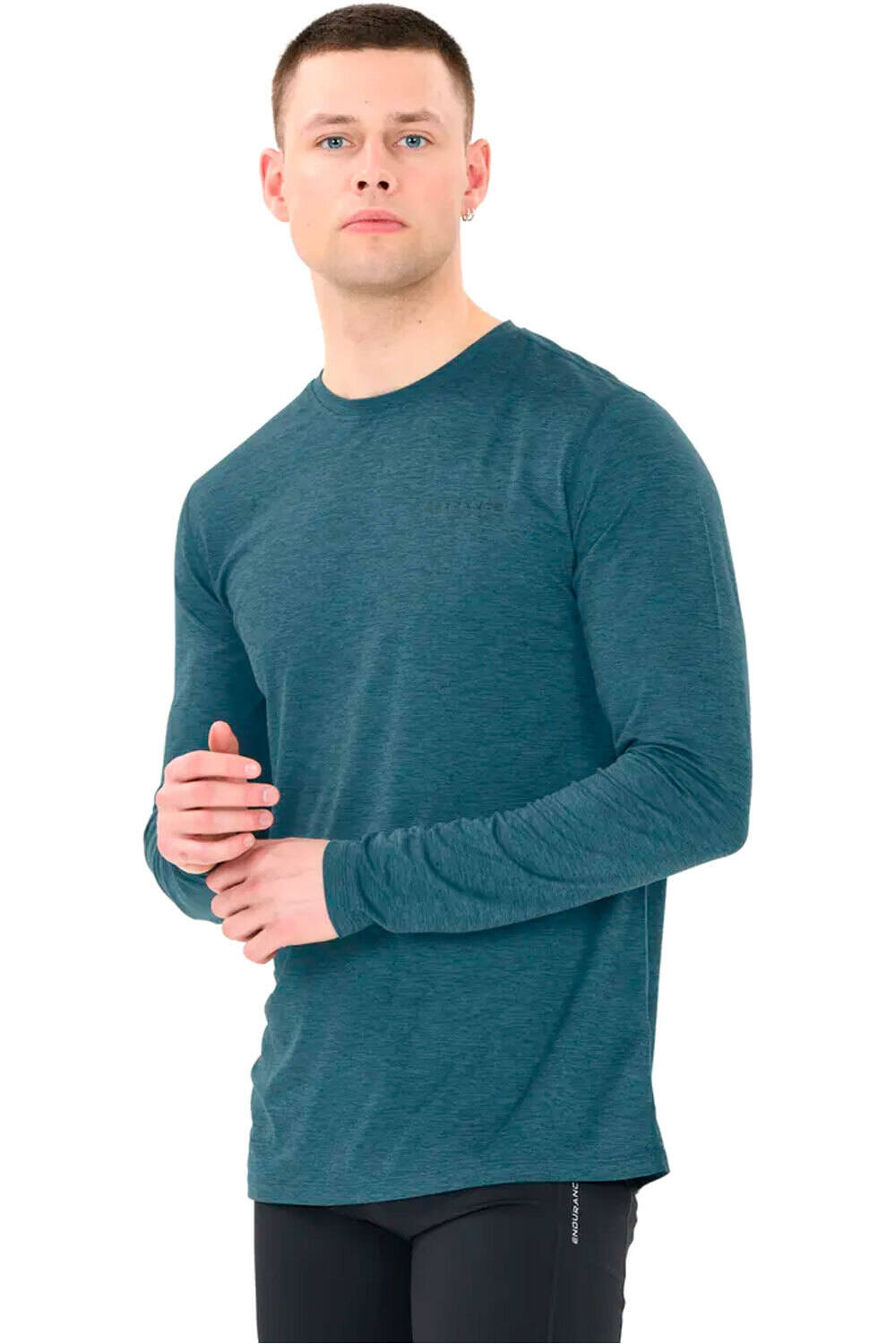 Endurance camiseta técnica manga corta hombre Abdon M Melange L/S Tee vista frontal