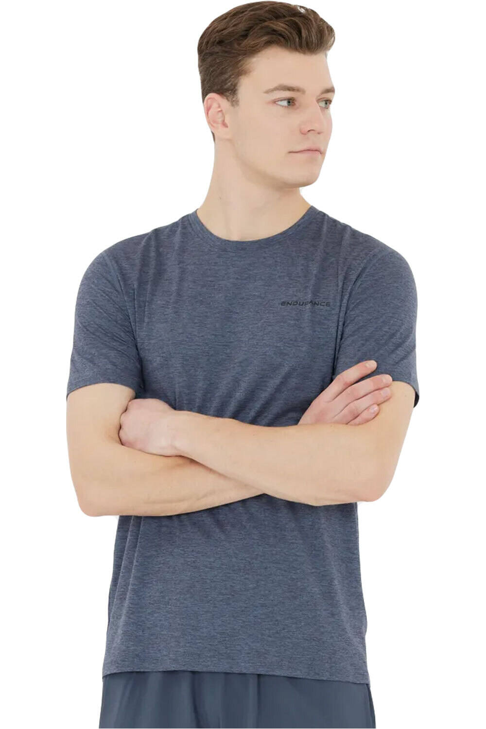 Endurance camiseta técnica manga corta hombre Abdon M Melange S/S Tee vista frontal