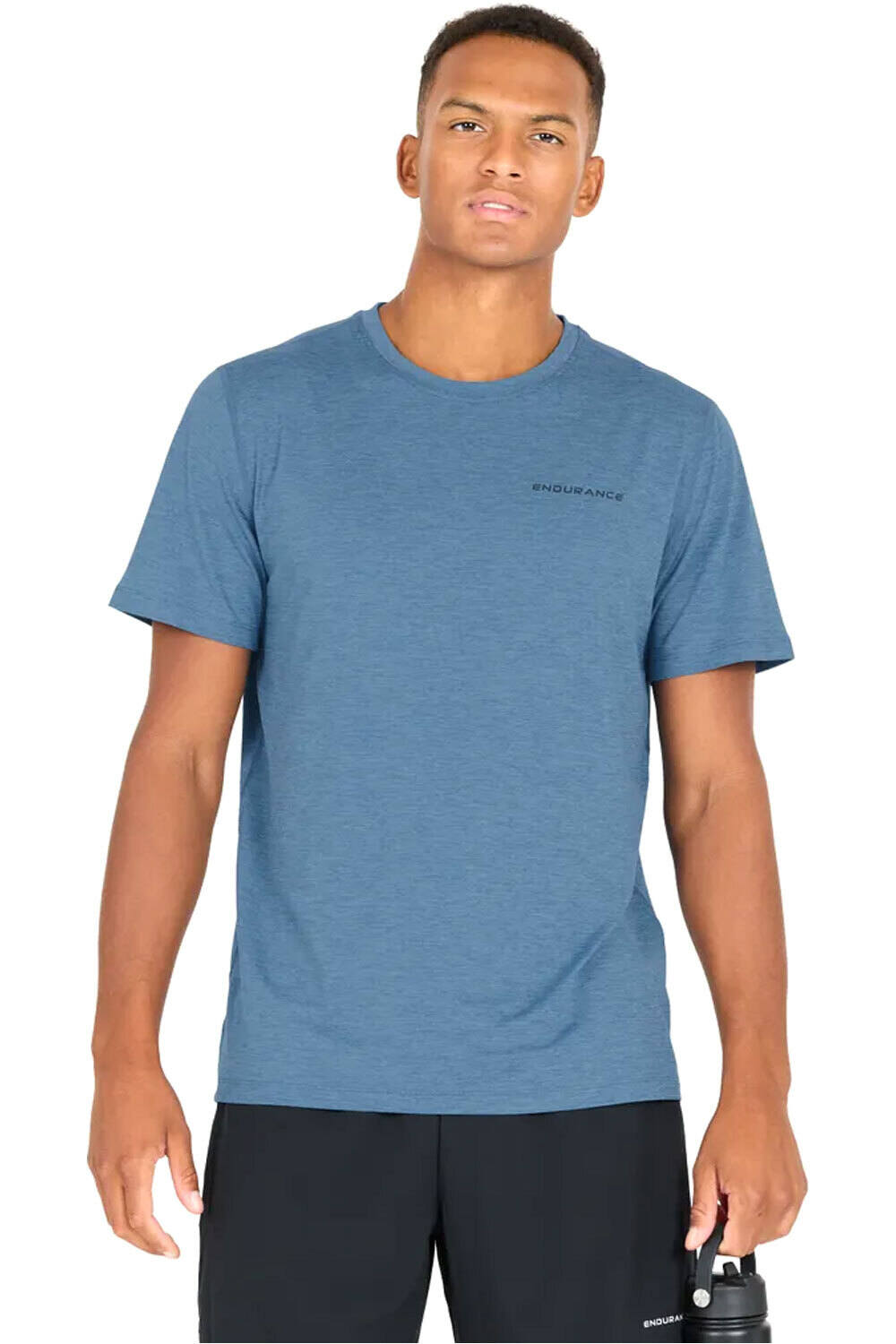 Endurance camiseta técnica manga corta hombre Abdon M Melange S/S Tee vista frontal