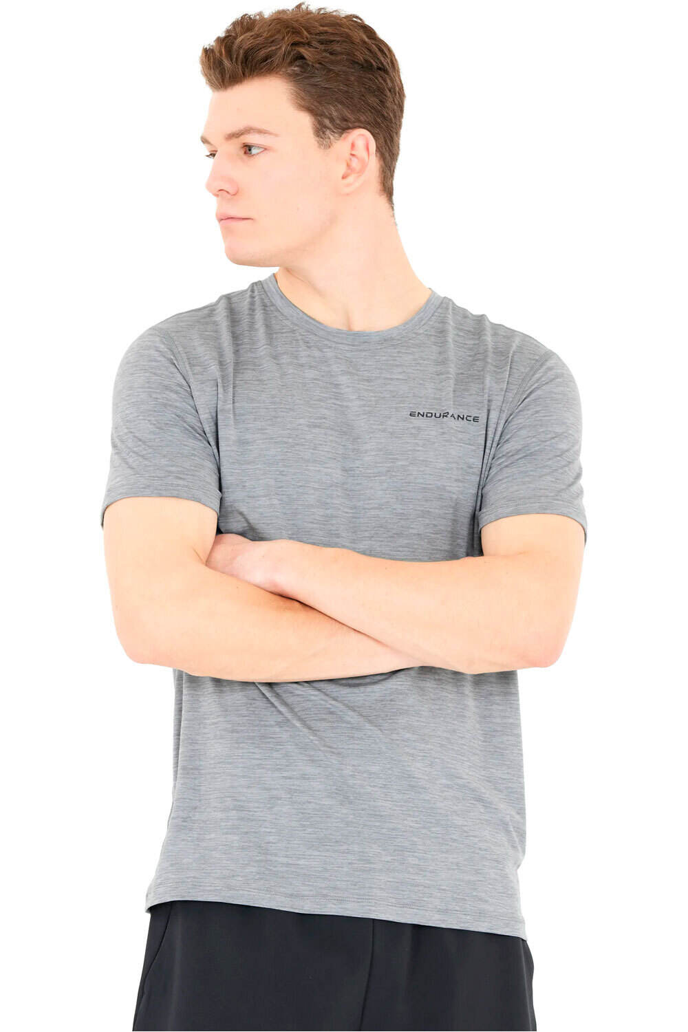 Endurance camiseta técnica manga corta hombre Abdon M Melange vista frontal