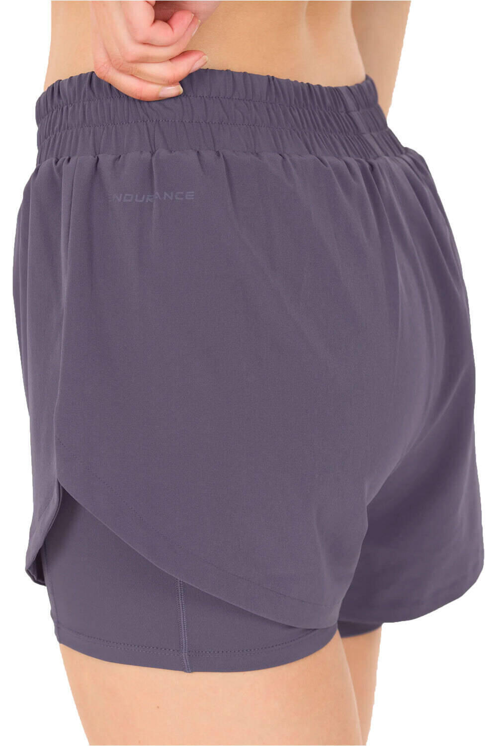 Endurance pantalón running mujer Yarol W 2-in-1 Shorts vista detalle