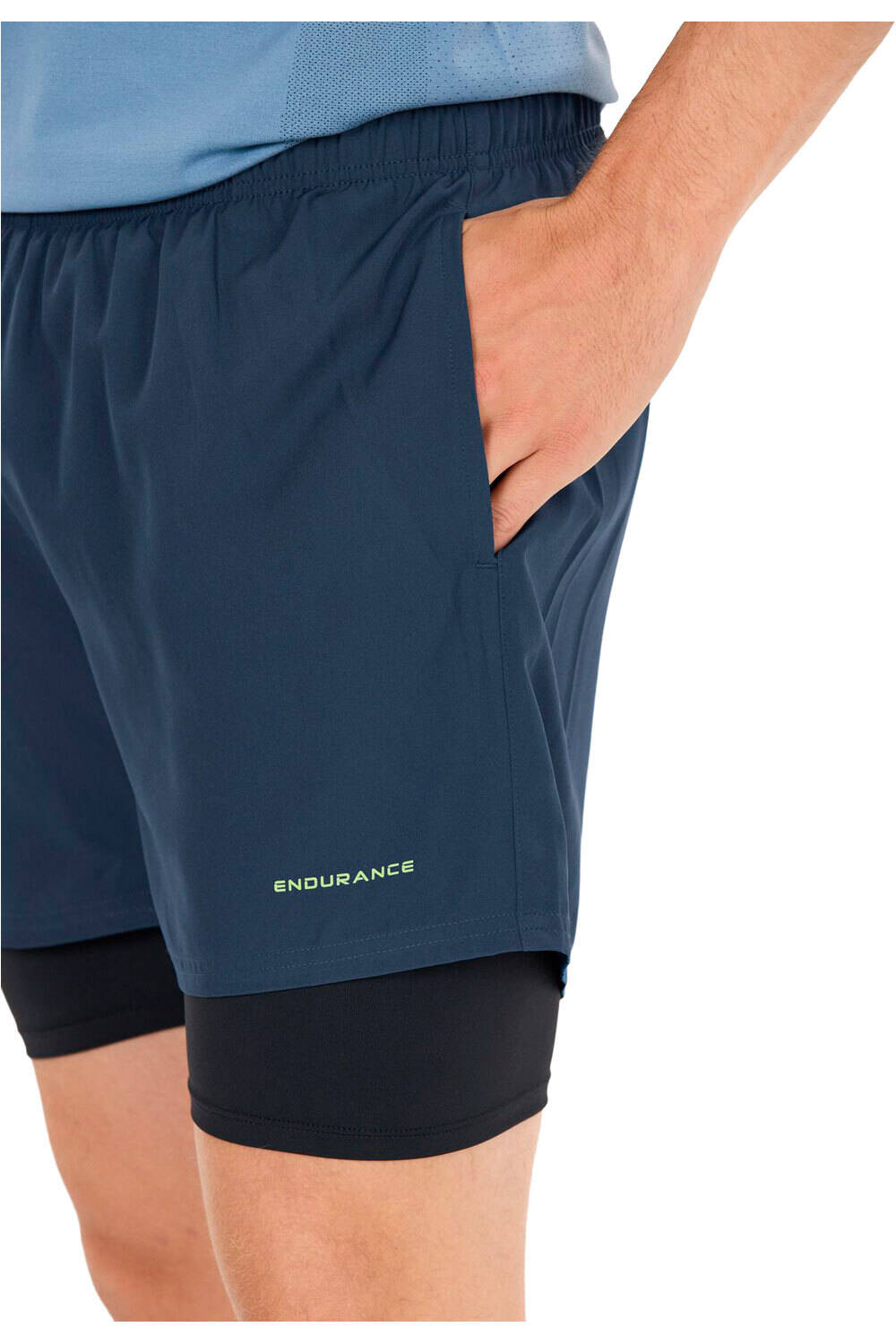 Endurance pantaloneta técnica hombre Kros M 2-in-1 Shorts vista detalle